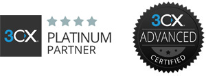 3CX Partner Logo und Zertifizierung 3CX PLATINUM Partner & Advanced-Zertifziert