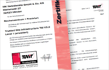 TÜViT-Zertifikat für MK Netzdienste auch 2015